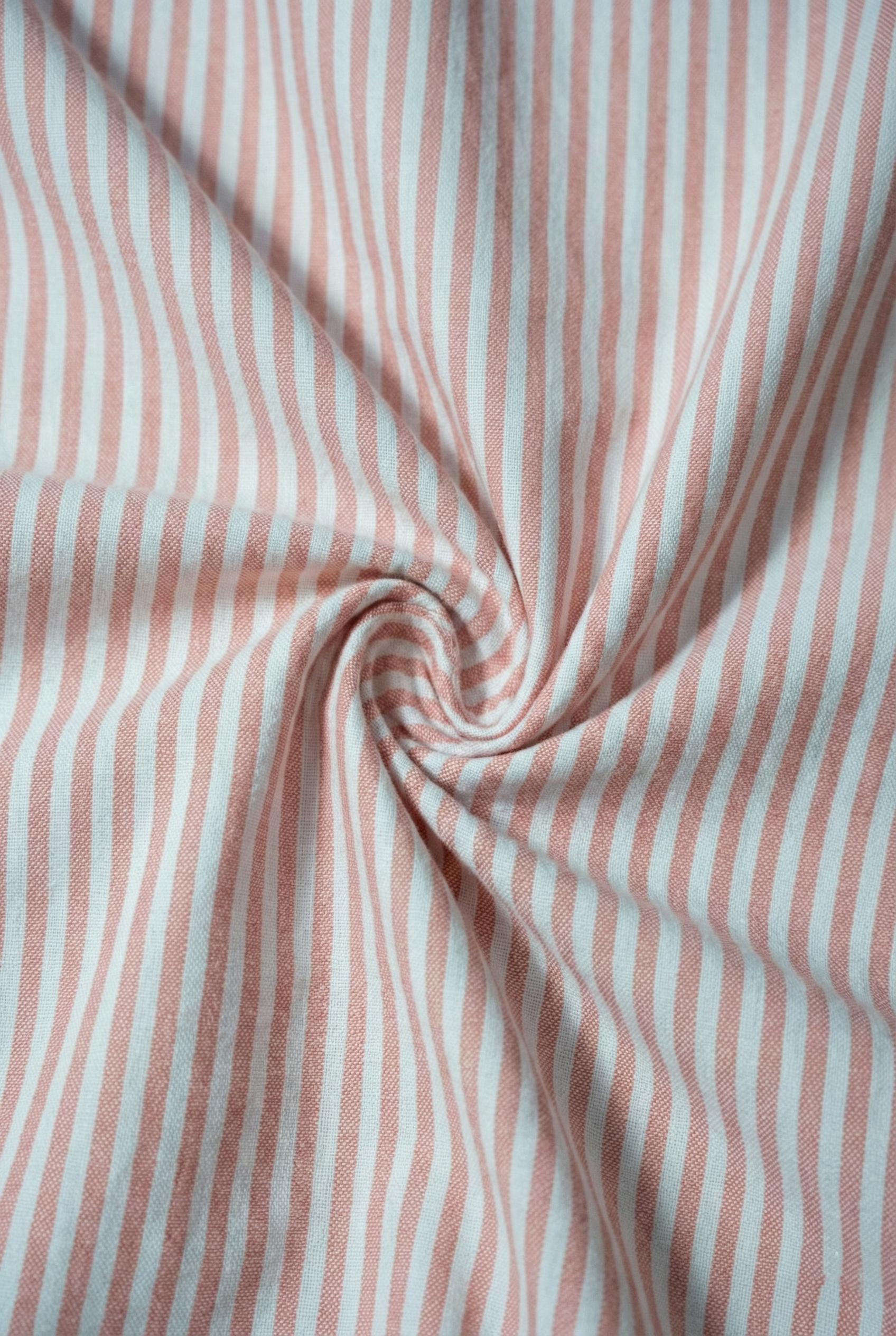 Peach Oxford Striped Shirt