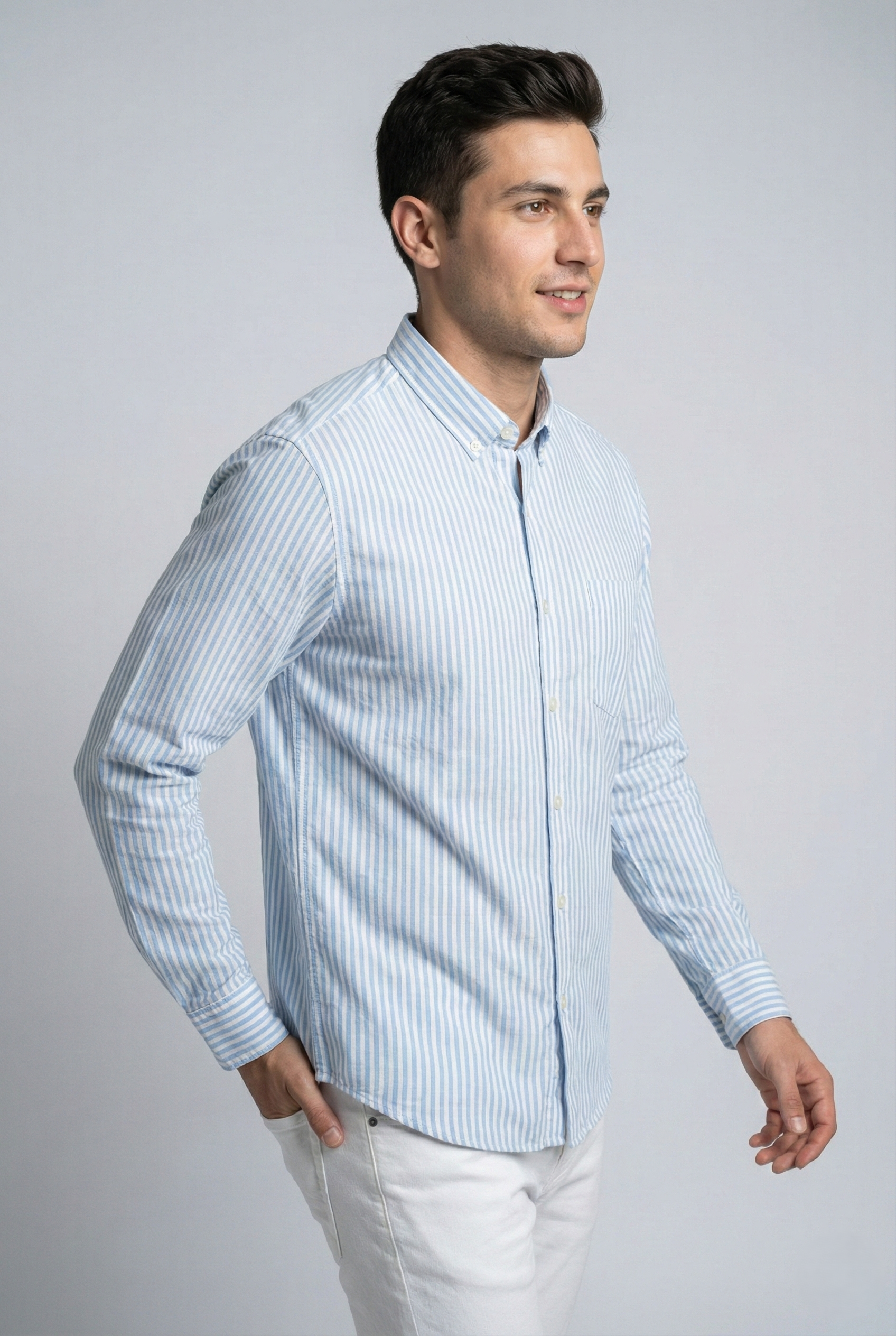 Sky blue Oxford Striped Shirt