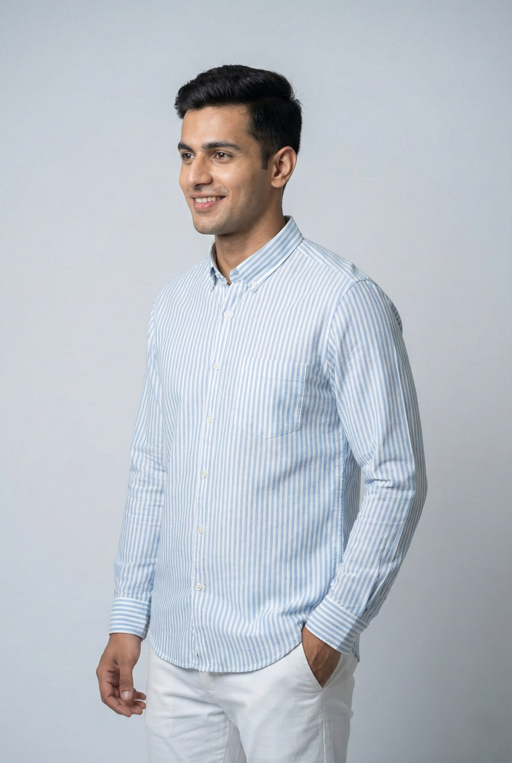 Sky blue Oxford Striped Shirt