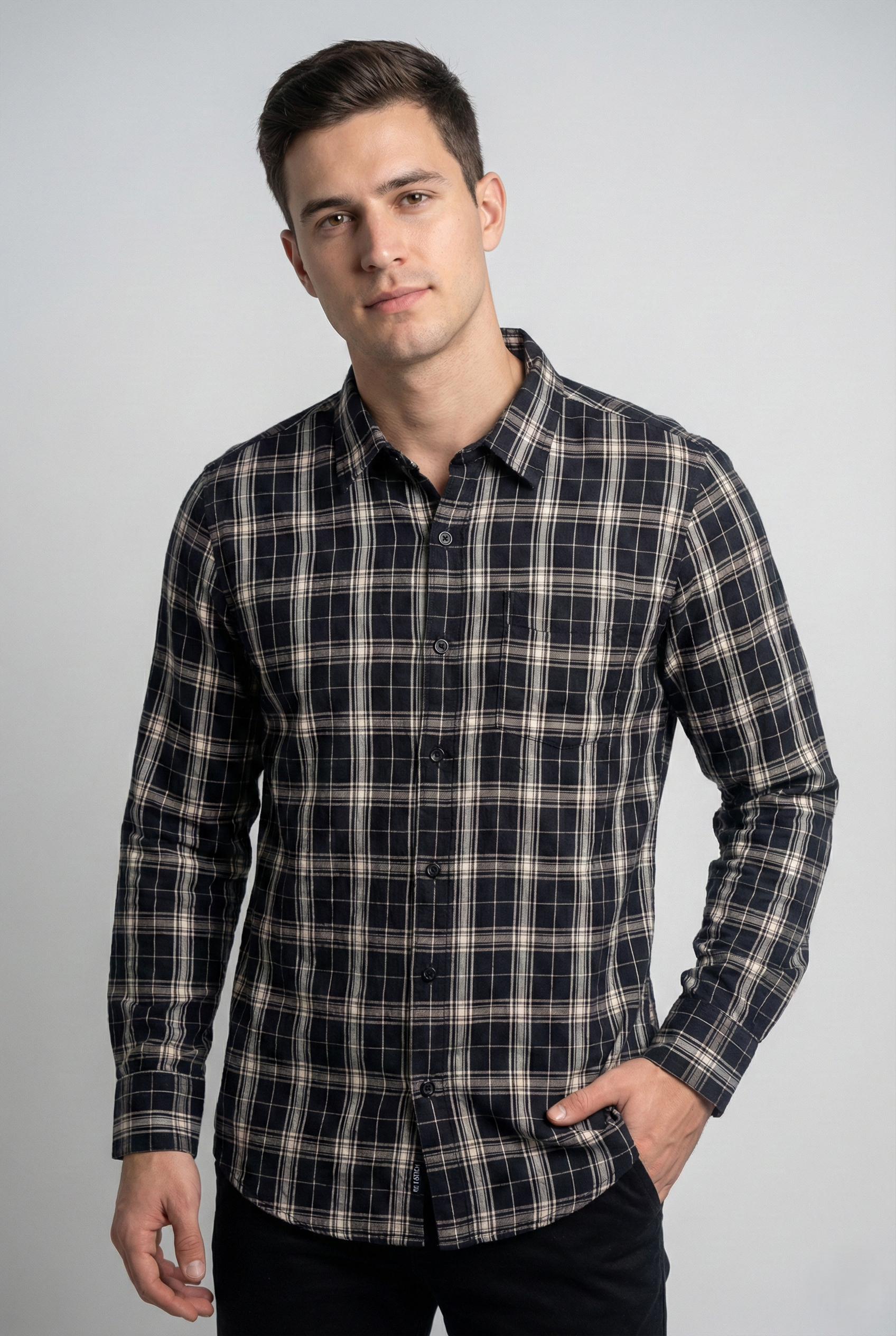 Black Checked Shirt