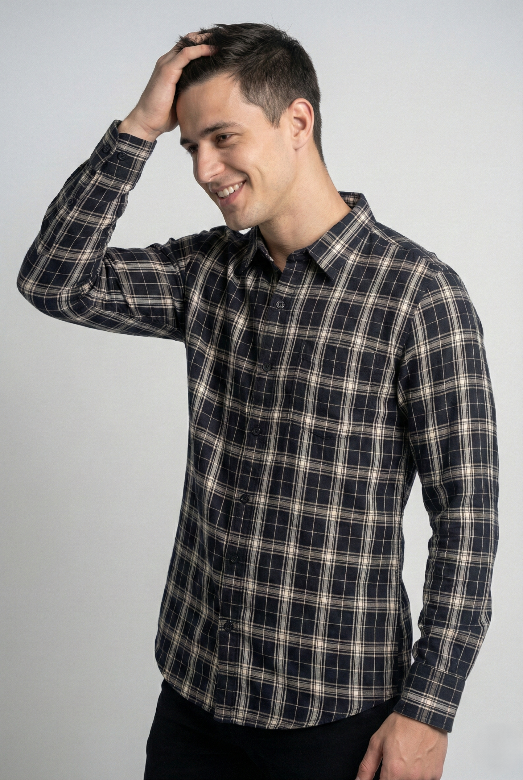 Black Checked Shirt