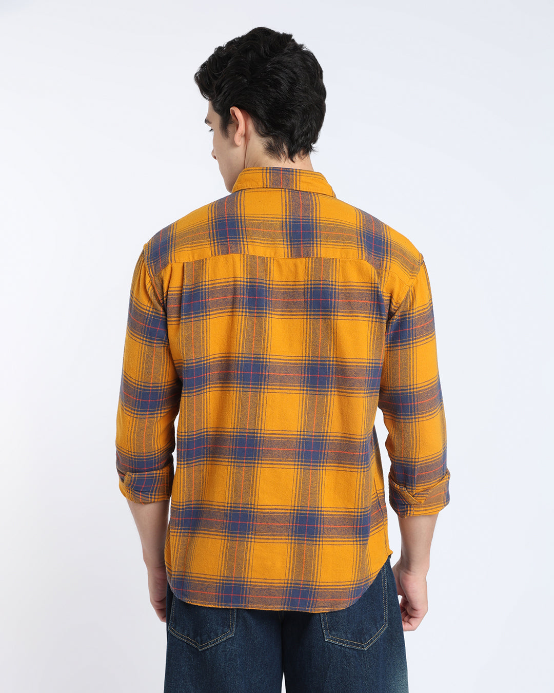 Mustard Yellow Plaid Shirt