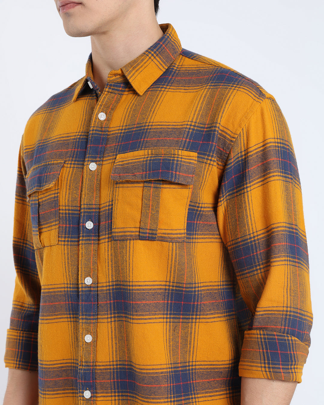 Mustard Yellow Plaid Shirt
