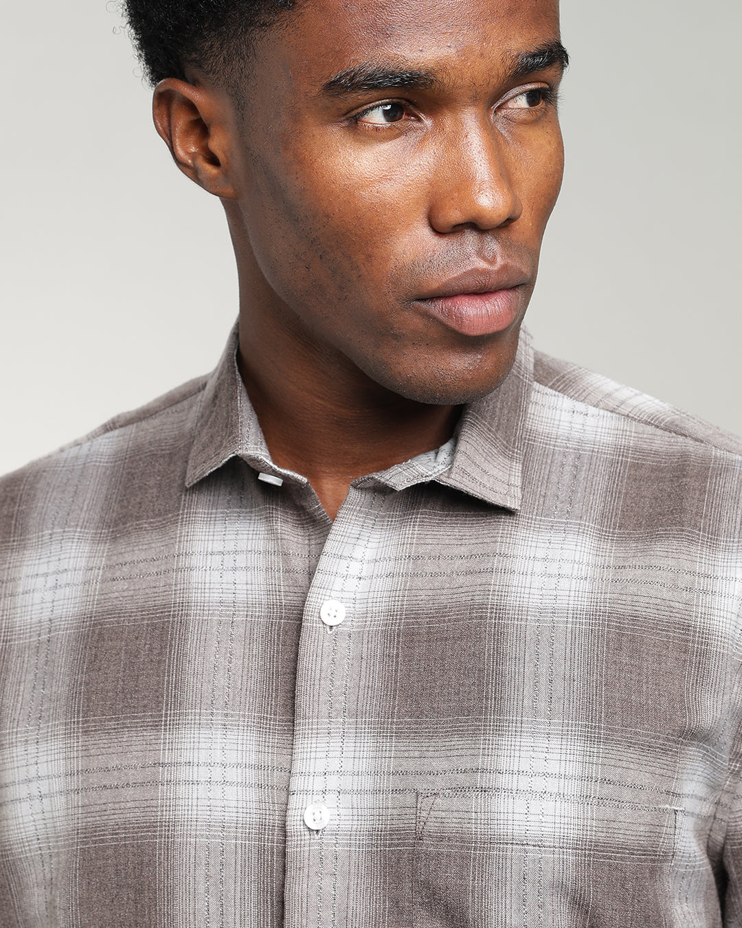 CLASSIC BROWN PLAID SHIRT