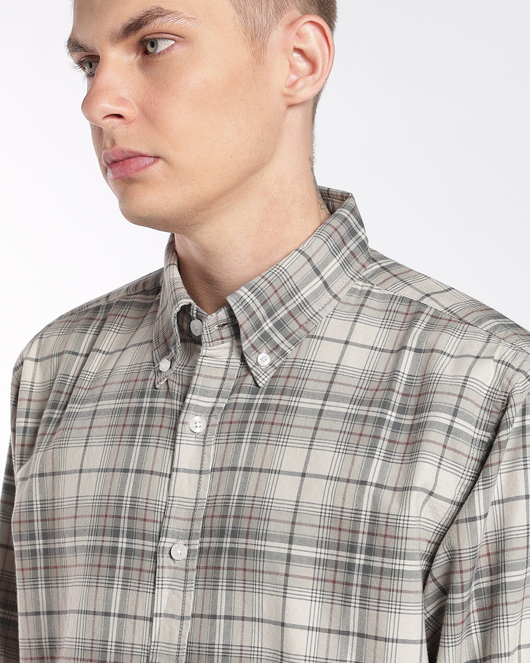 Classic Grey Heritage Check Regular Fit Shirt