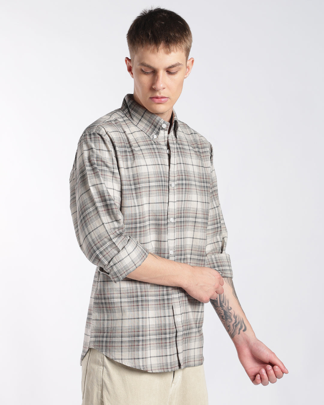 Classic Grey Heritage Check Regular Fit Shirt