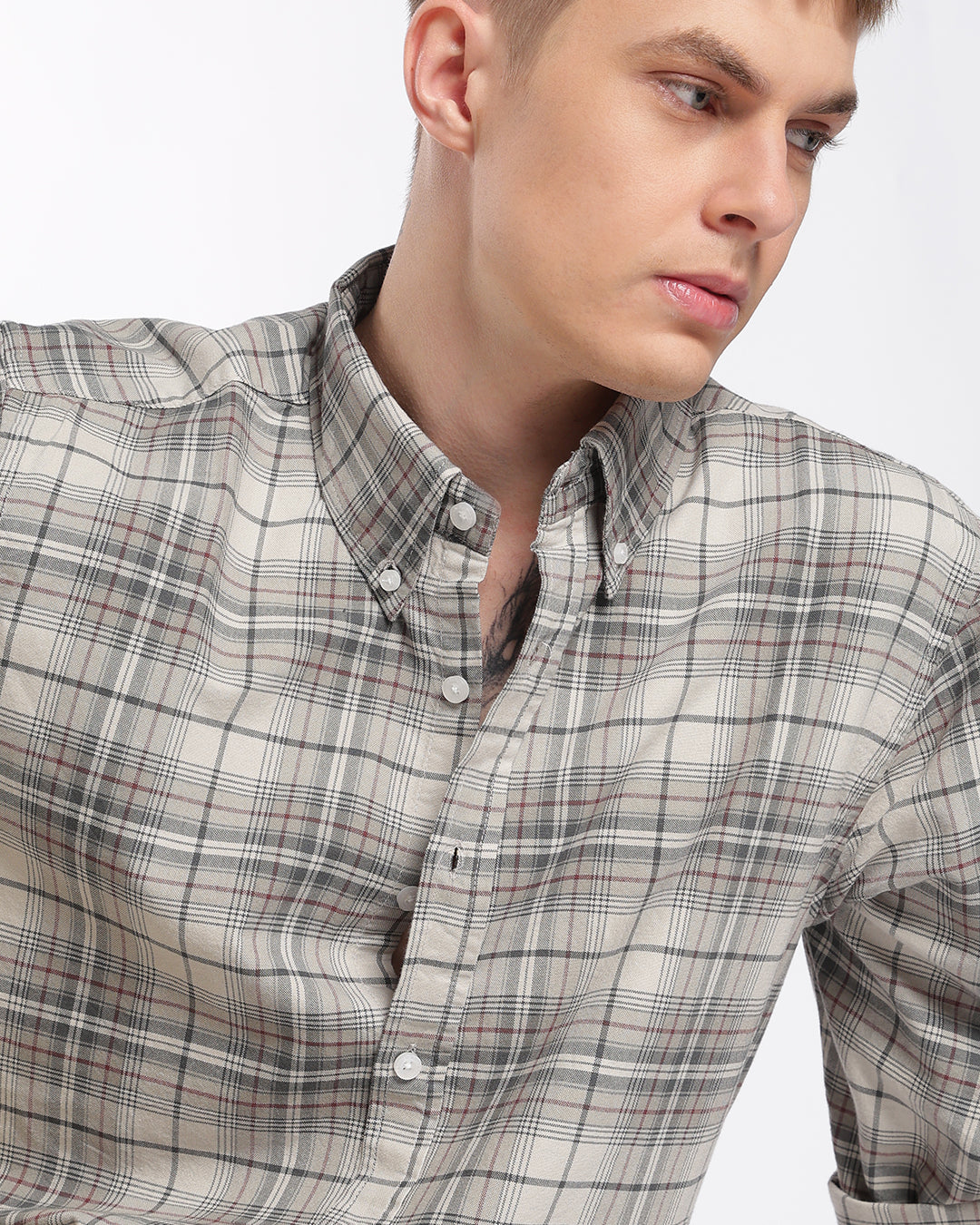 Classic Grey Heritage Check Regular Fit Shirt