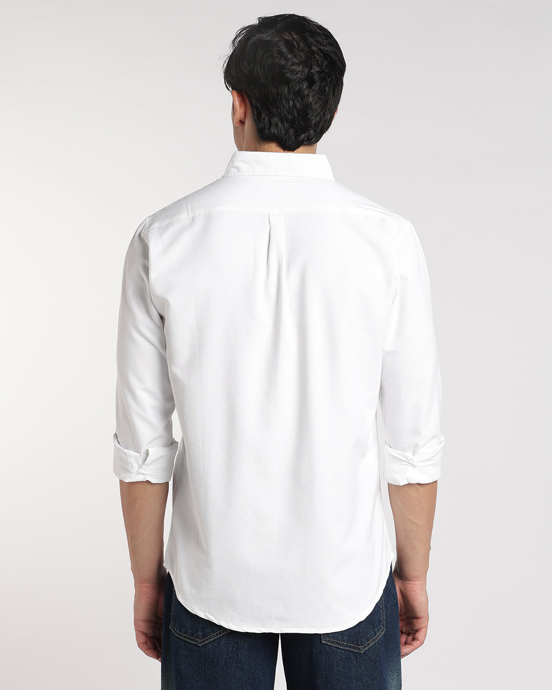 Classic White horizontal Stripe Button Down Shirt