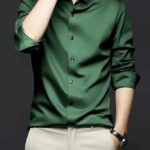 Men's Casual Olive Geen Shirt